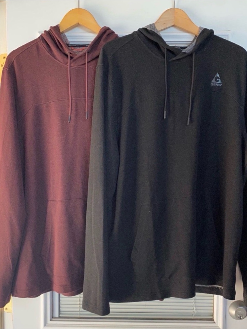 Bundle (2) Gerry Men’s XL Pullover Hoodies Black Burgundy Long Sleeve
